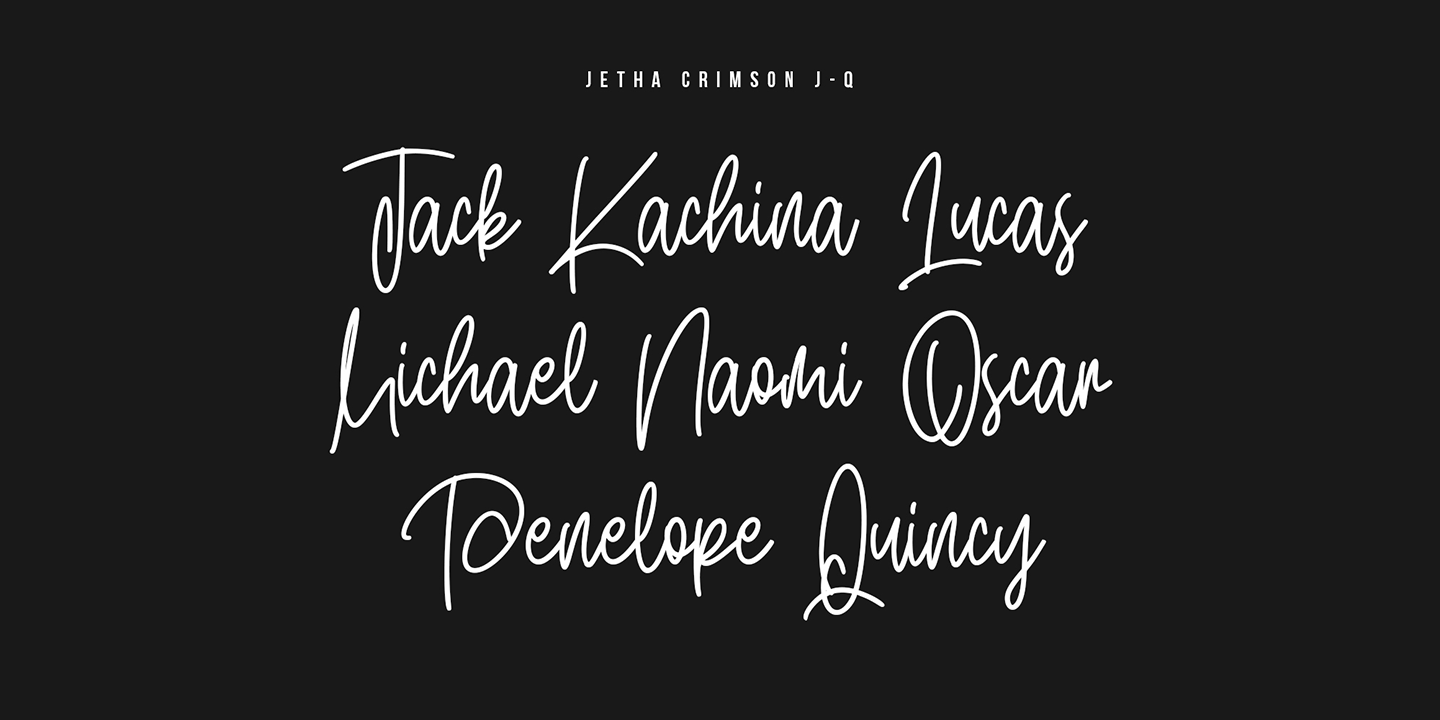 Jetha Crimson Regular Font preview
